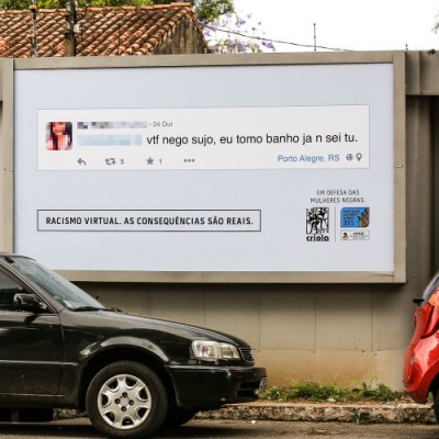  En Brasil exponen a los racistas de Facebook con espectaculares