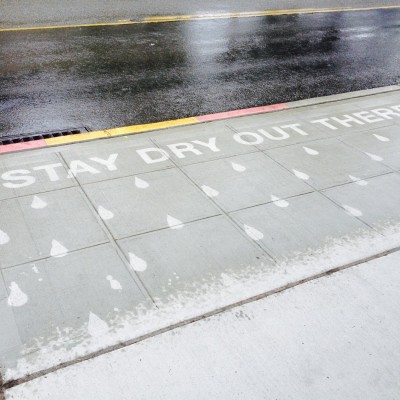  ‘Sólo agrega agua’: el arte urbano que aparece con la lluvia