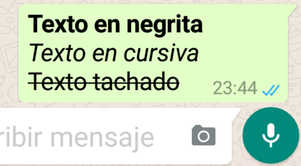  Negrita, cursiva y tachado, lo nuevo de WhatsApp