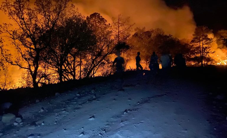  Urge apoyo federal para controlar el incendio en Santa María del Río y Tierra Nueva