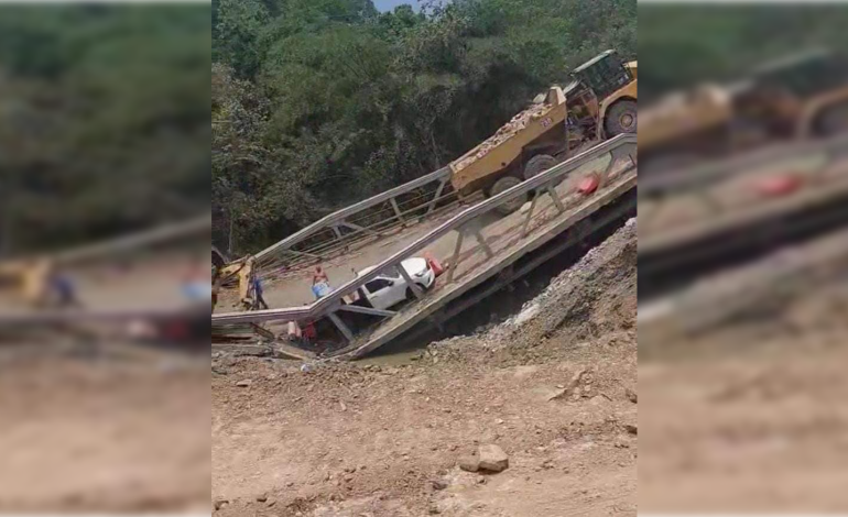  Reportan 3 heridos en caída de puente entre Matlapa y Tamazunchale