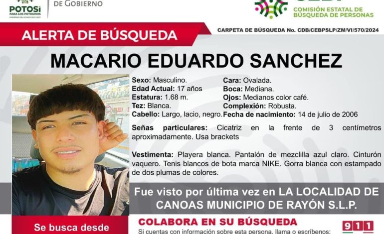  Tras desaparecer en Rayón, familia de Macario pide apoyo para su localización