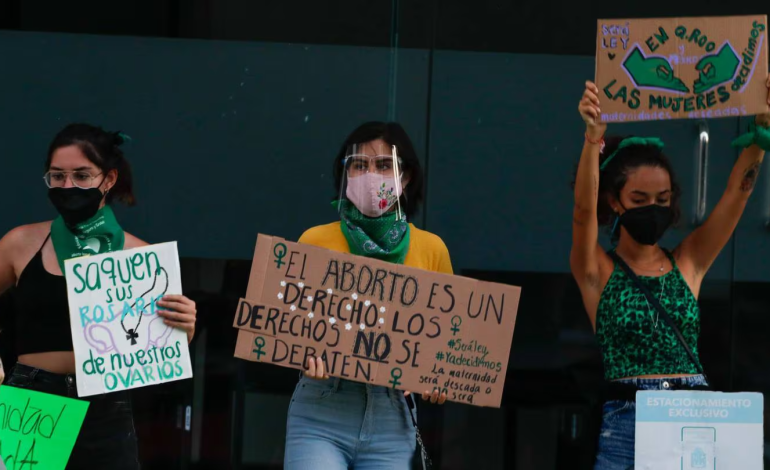  Frente Marea Verde demanda avance en legislación del aborto en SLP