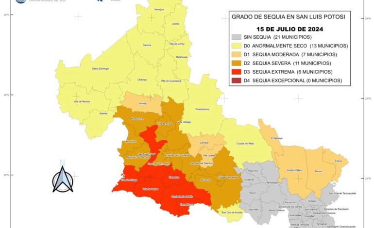  Lluvias terminan con la sequía en 21 municipios de SLP