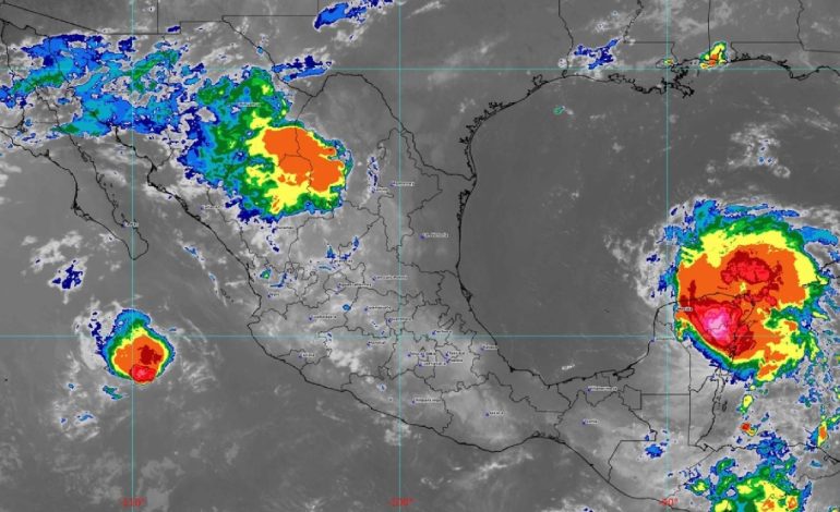  Emiten alerta en 5 minicipios de la Huasteca por el huracán Beryl
