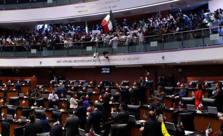  Manifestantes irrumpen en el Senado en protesta contra la reforma constitucional al Poder Judicial