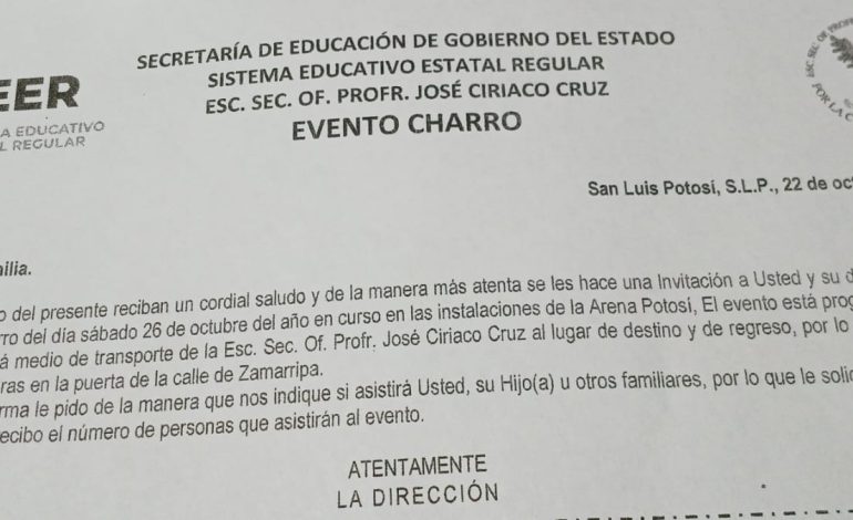  Continúa acarreo de estudiantes al Campeonato Nacional Charro