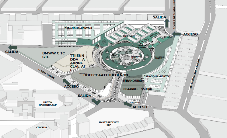  Distrito Santa Fe, el centro comercial y deportivo que será construido en terreno de la UASLP