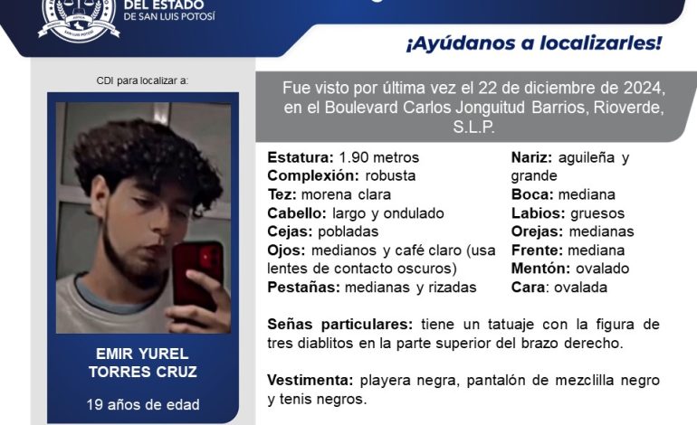  Las investigaciones en torno a Emir Yurel Torres Cruz: Un avance insuficiente tras un mes de su desaparición