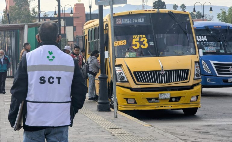  SCT supervisa aplicación del aumento en la tarifa del transporte público